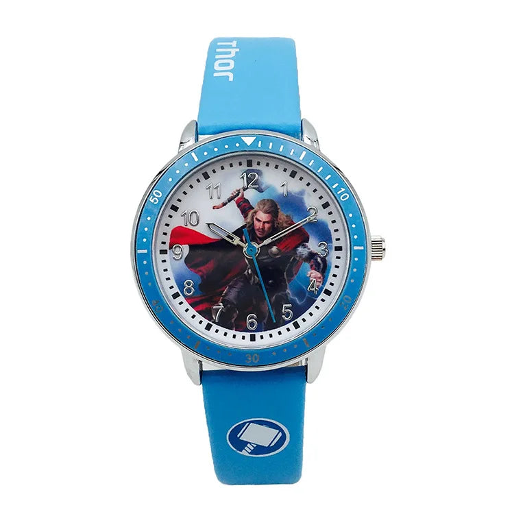 DISNEY Spiderman Captain America Iron Man Kids Wristwatch Student Quartz Watch Christmas Birthday Gift Super Hero Boys Clock