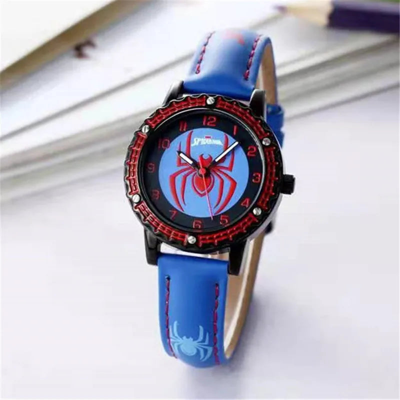 Children Cartoon Watch Boy Primary School Student Clock Spiderman Quartz Watch Luminous Pointer Boy's WristWatch