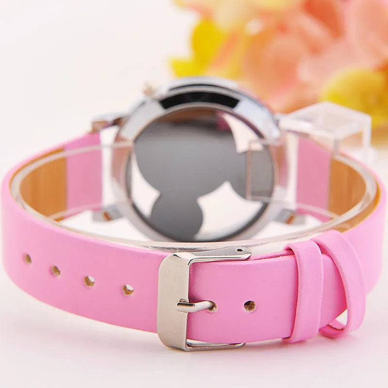 Girl Boy Children's Kids Watches with double-sided hollow Children's Watch For Student Boys Girl Cartoon Animated Image