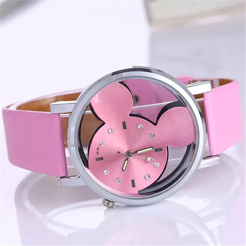 Girl Boy Children's Kids Watches with double-sided hollow Children's Watch For Student Boys Girl Cartoon Animated Image