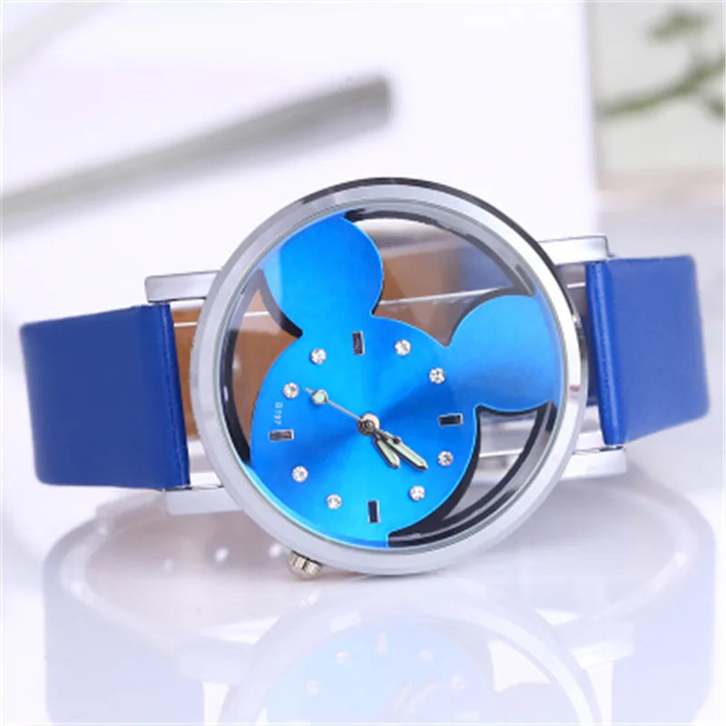 Girl Boy Children's Kids Watches with double-sided hollow Children's Watch For Student Boys Girl Cartoon Animated Image