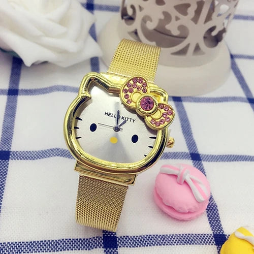 Watch Women Luxury Fashion Lady Girl Silver Stainless Steel Net Band Cute Wristwatch Crystal Hour Gold