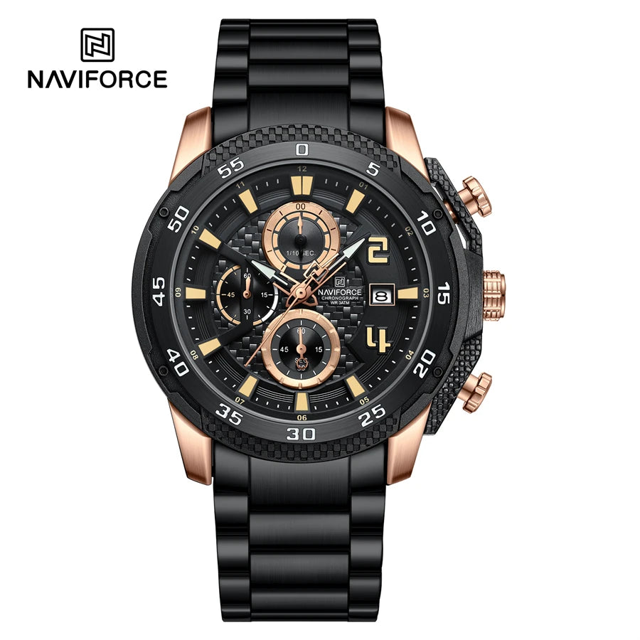 NAVIFORCE Quartz Original Watch for Men Stainles Steel Waterproof Sport Watches Fashion Luxury Top Brand Man Hot Sale Wristwatch