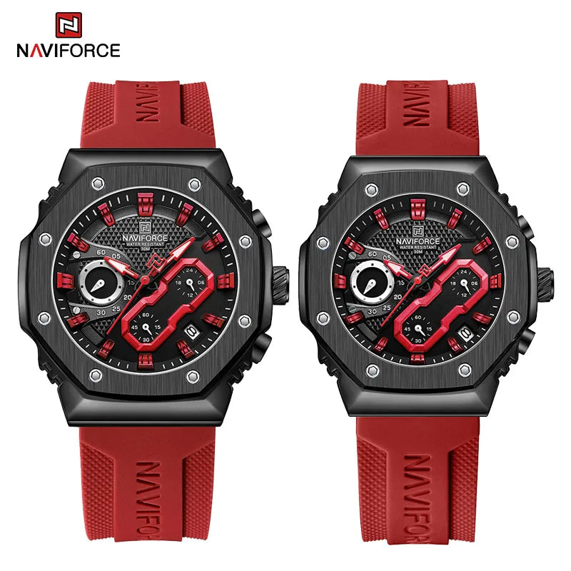 NAVIFORCE Luxury Watches for Men Women High Quality Original Couple Wrist watch Silicone Strap Military Sport Waterproof Clock