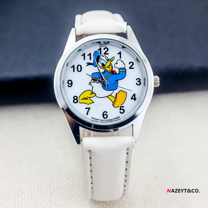 Disney Donald Duck Kids Wristwatches Children's Cartoon Anime Quartz Watches Cute Animal Watch Gifts for Primary School Students