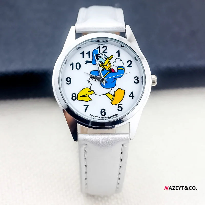 Disney Donald Duck Kids Wristwatches Children's Cartoon Anime Quartz Watches Cute Animal Watch Gifts for Primary School Students