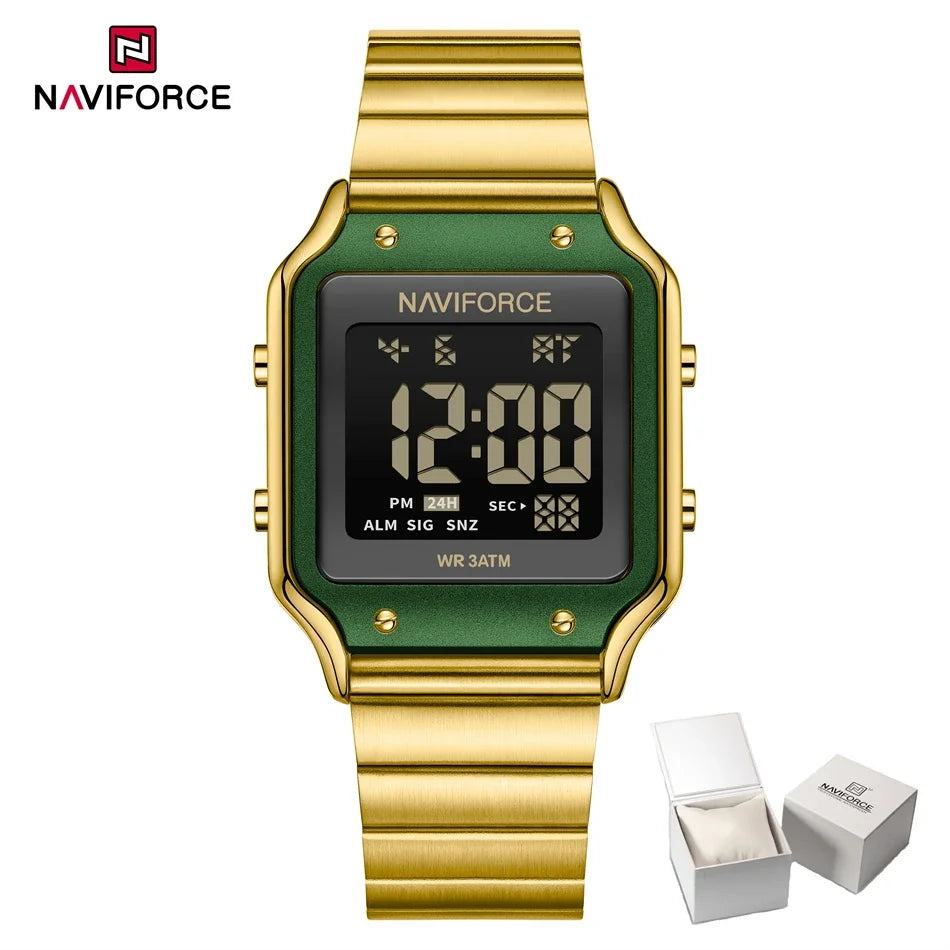 NAVIFORCE Casual Style Digital Watch Women Waterproof Fashion Top Brand Sport Watches Lady Electronic Watch Relogios Masculino