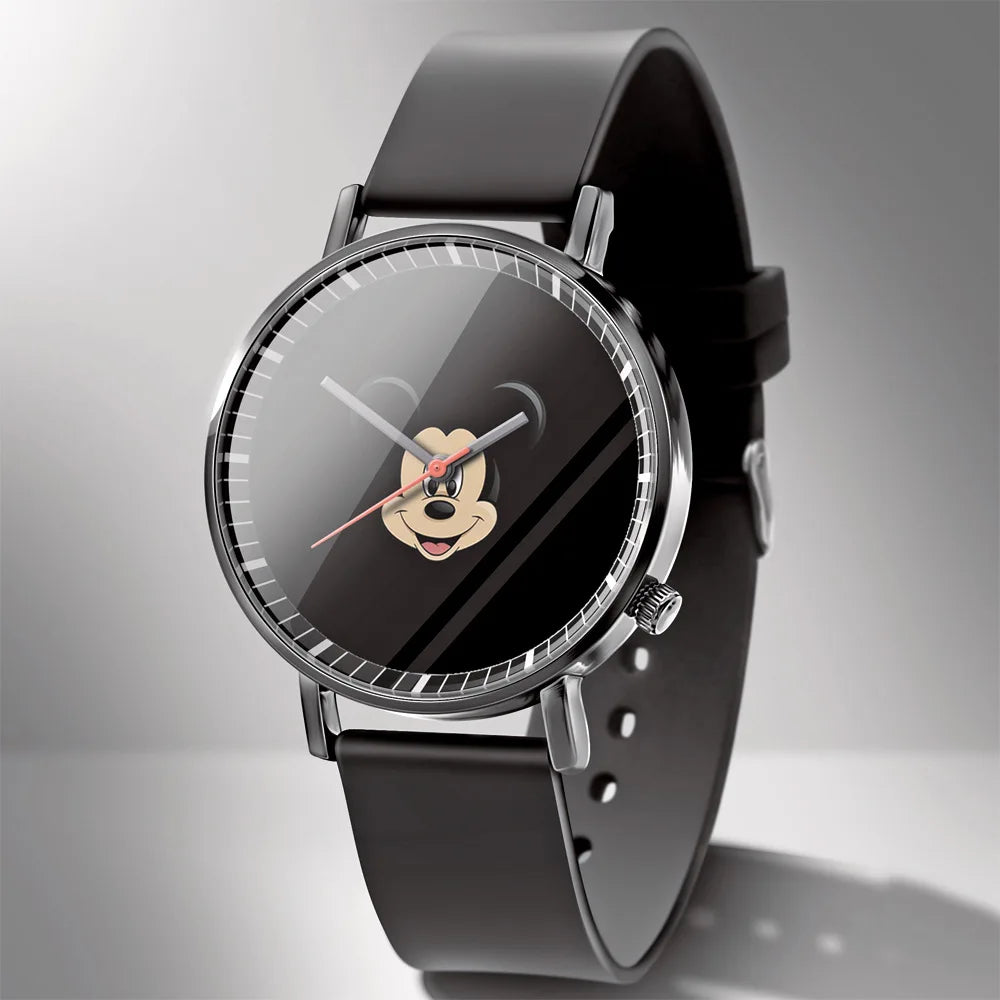 Disney Mickey Minnie Mouse GirlBoy Children's Kids Watch Women Cute Male Female Couple Wrist Watches Birthday Gifts