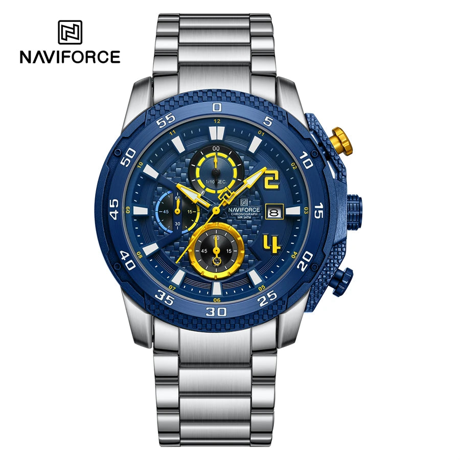 NAVIFORCE Quartz Original Watch for Men Stainles Steel Waterproof Sport Watches Fashion Luxury Top Brand Man Hot Sale Wristwatch