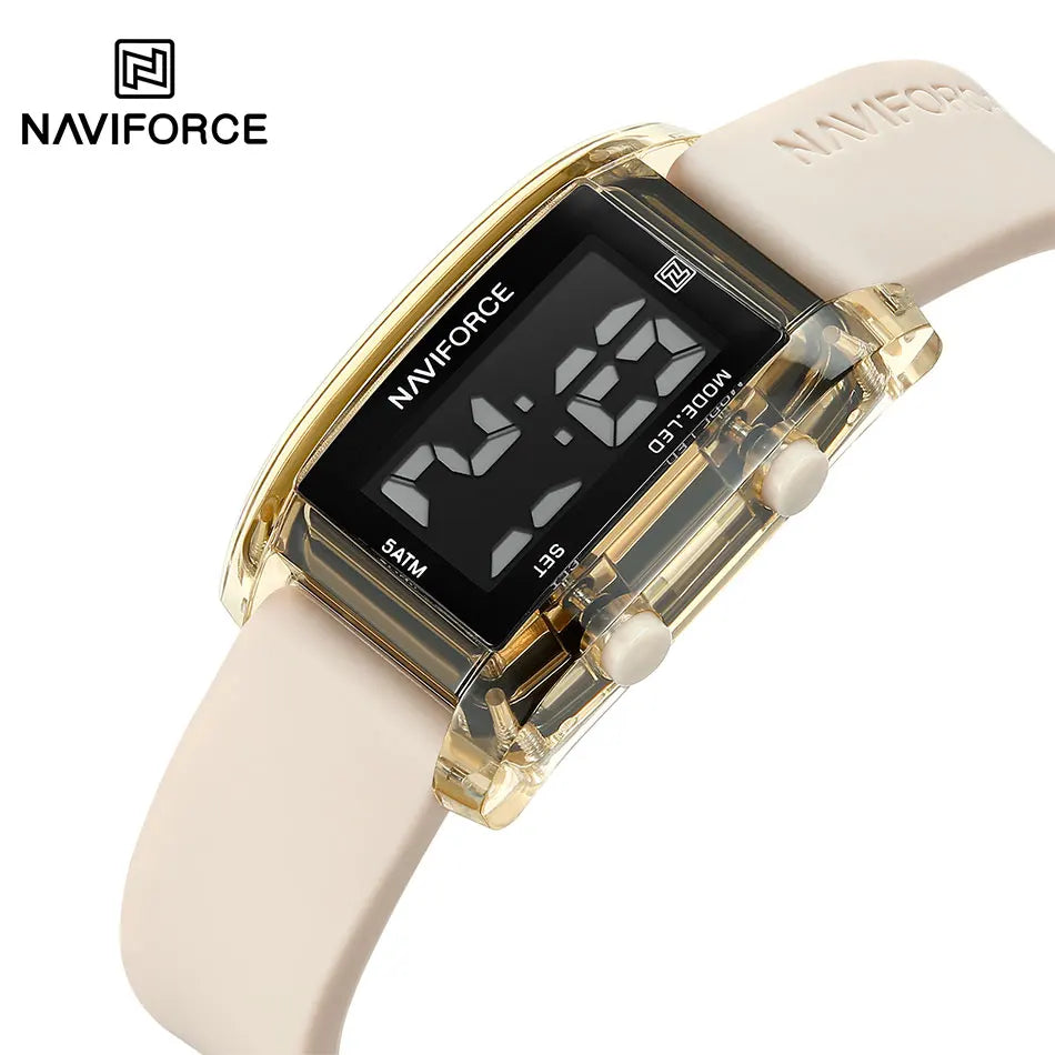 NAVIFORCE Fashion Women Watches Sports Digital LCD Alarm Chrono Electronic Clock Student Waterproof Wristwatch Reloj Hombre