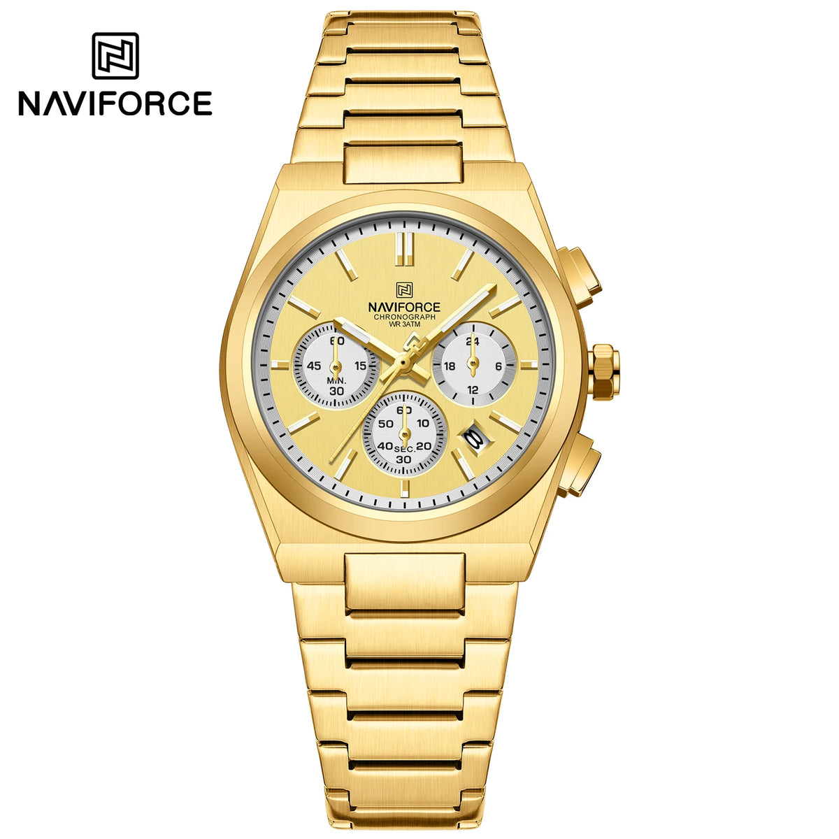 NAVIFORCE Couple Watches Pair Men Women Fashion Luxury Quartz Wristwatches Clock 2024 New Waterproof Stainless steel Watch Sets