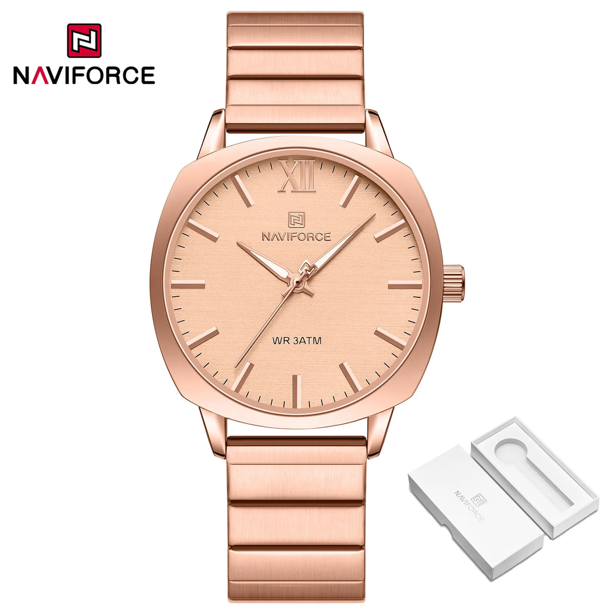 NAVIFORCE Women Casual Watch Fashion Quartz Woman Wristwatches Top Design Ladies Gift Stainless Steel Bracelet relogio Feminino