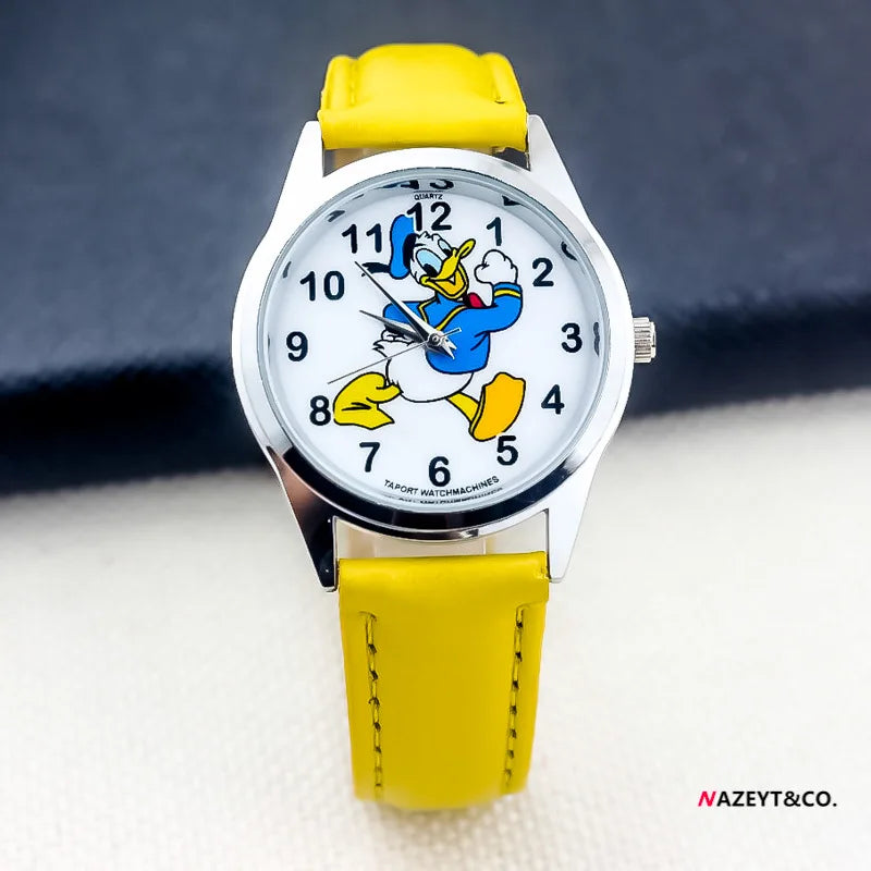 Disney Donald Duck Kids Wristwatches Children's Cartoon Anime Quartz Watches Cute Animal Watch Gifts for Primary School Students