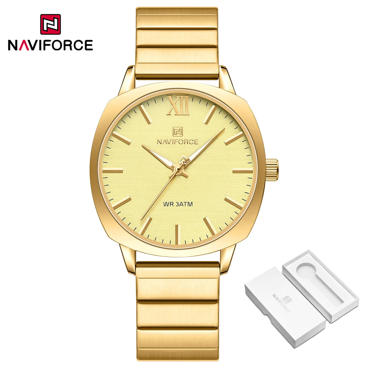 NAVIFORCE Women Casual Watch Fashion Quartz Woman Wristwatches Top Design Ladies Gift Stainless Steel Bracelet relogio Feminino