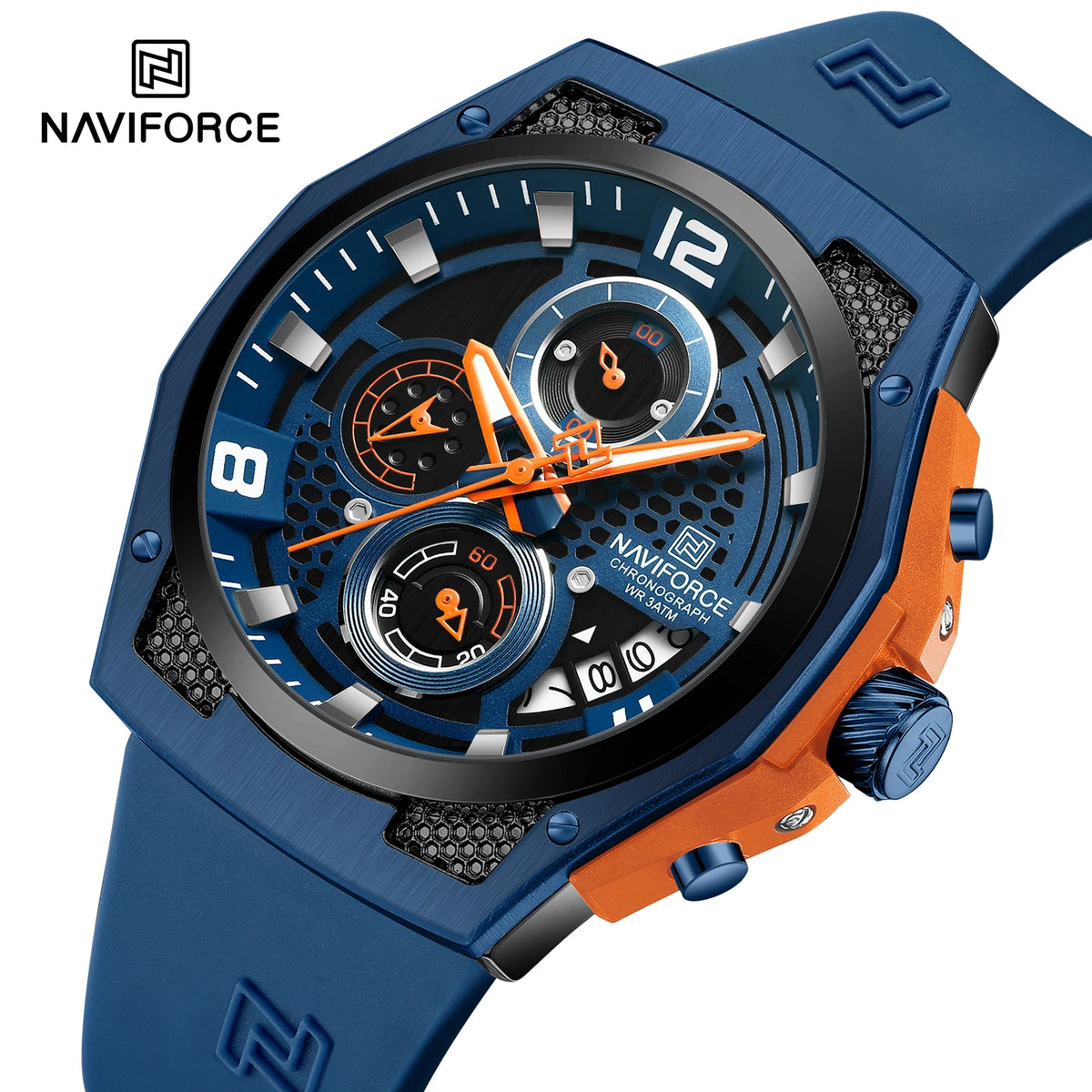 NAVIFORCE High Quality Luxury Original Men Watch Silicone Strap Waterproof Male Quartz Wrist watch Sport Clock Relogio Masculino