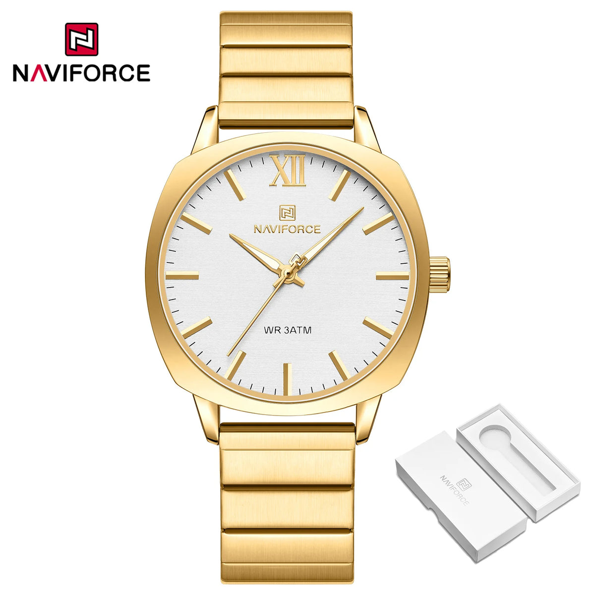 NAVIFORCE Women Casual Watch Fashion Quartz Woman Wristwatches Top Design Ladies Gift Stainless Steel Bracelet relogio Feminino