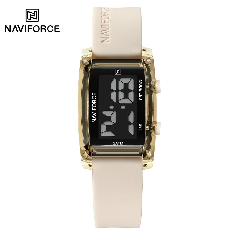 NAVIFORCE Fashion Women Watches Sports Digital LCD Alarm Chrono Electronic Clock Student Waterproof Wristwatch Reloj Hombre