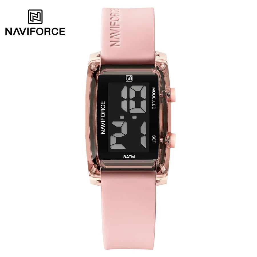 NAVIFORCE Fashion Women Watches Sports Digital LCD Alarm Chrono Electronic Clock Student Waterproof Wristwatch Reloj Hombre