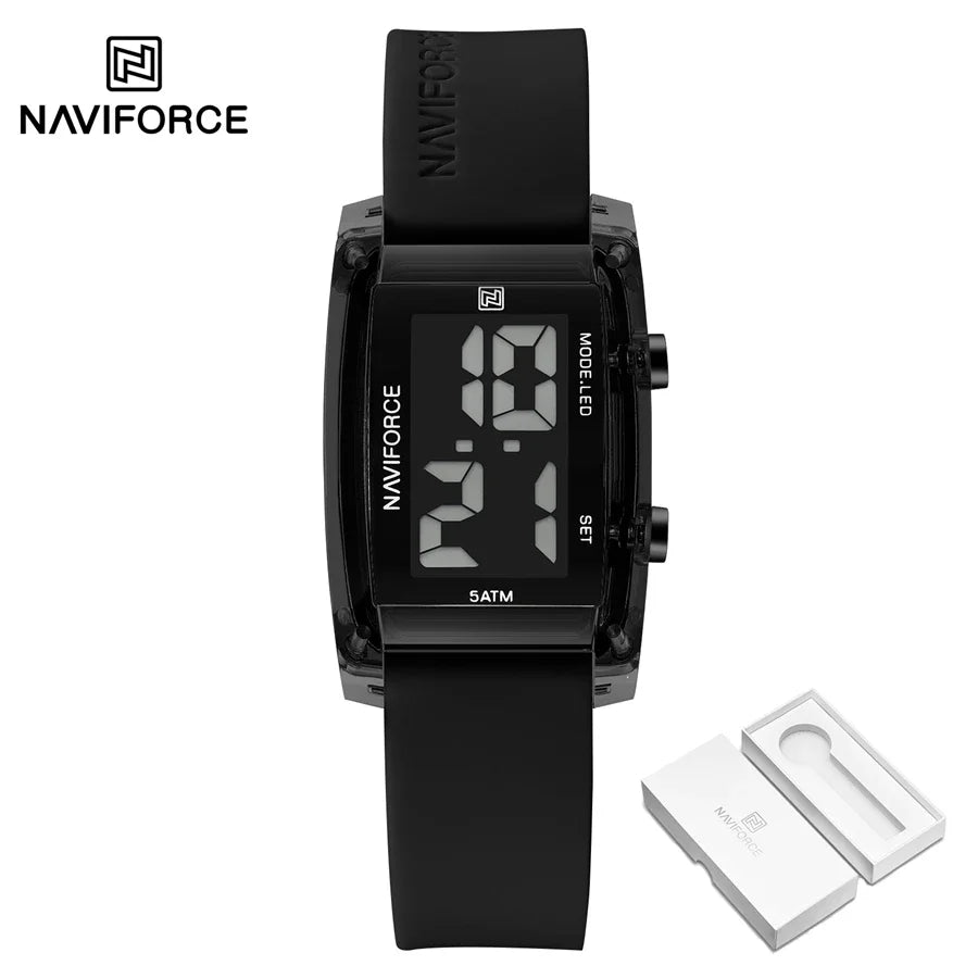 NAVIFORCE Fashion Women Watches Sports Digital LCD Alarm Chrono Electronic Clock Student Waterproof Wristwatch Reloj Hombre