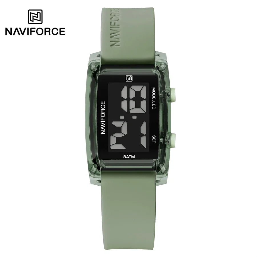 NAVIFORCE Fashion Women Watches Sports Digital LCD Alarm Chrono Electronic Clock Student Waterproof Wristwatch Reloj Hombre