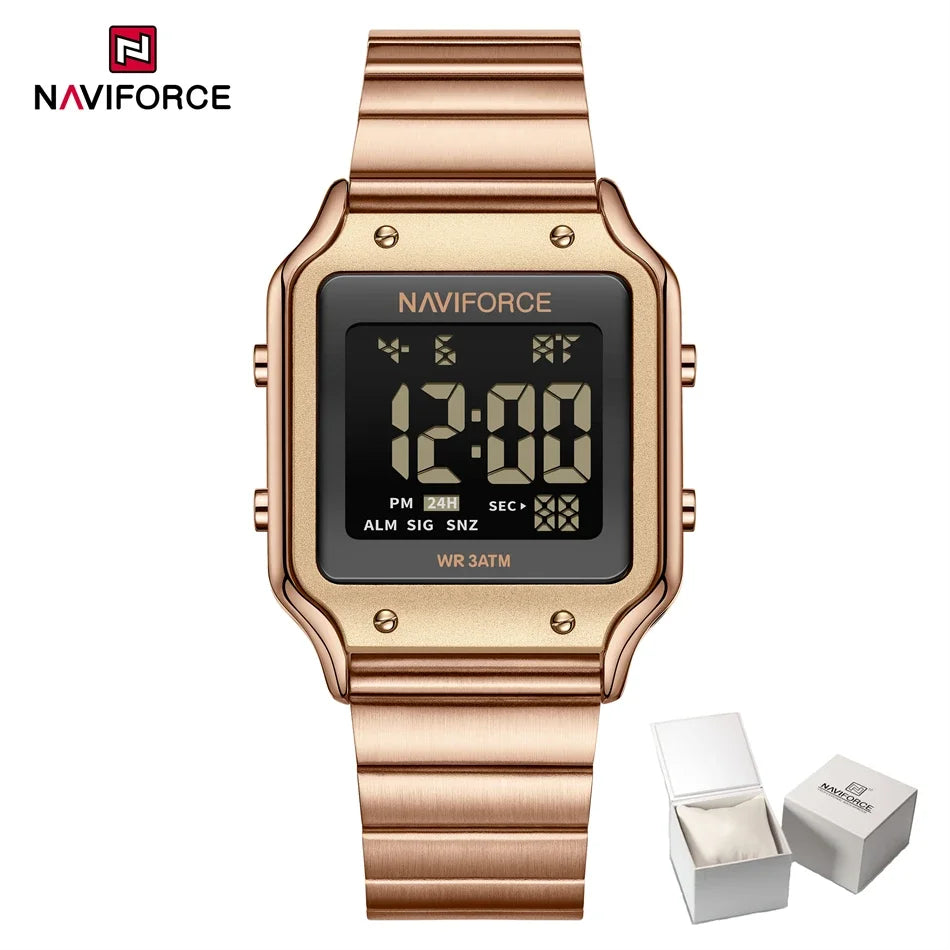 NAVIFORCE Casual Style Digital Watch Women Waterproof Fashion Top Brand Sport Watches Lady Electronic Watch Relogios Masculino