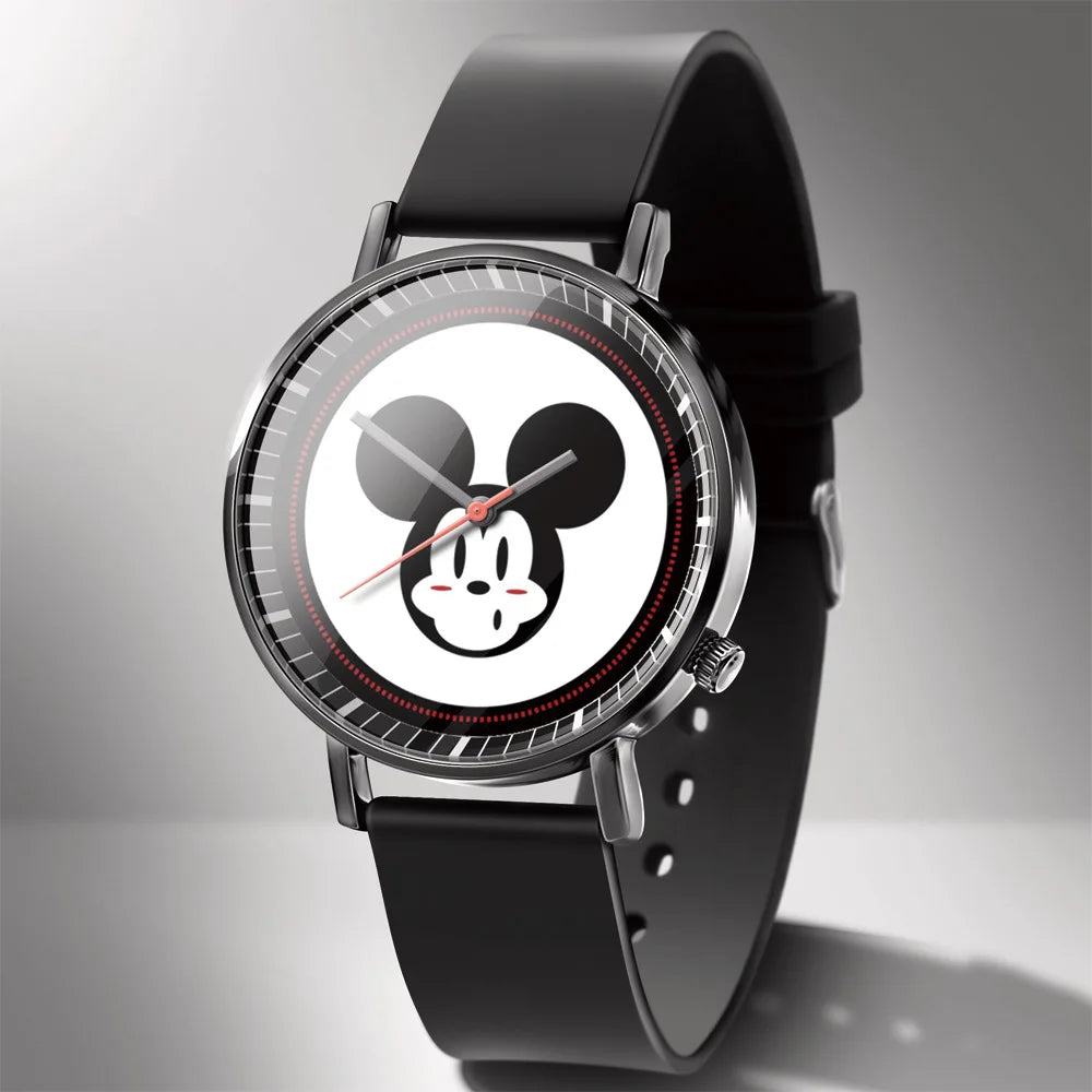 Disney Mickey Minnie Mouse GirlBoy Children's Kids Watch Women Cute Male Female Couple Wrist Watches Birthday Gifts