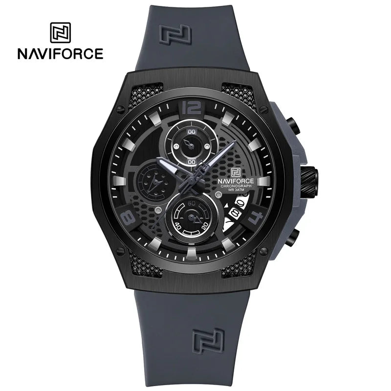 NAVIFORCE High Quality Luxury Original Men Watch Silicone Strap Waterproof Male Quartz Wrist watch Sport Clock Relogio Masculino