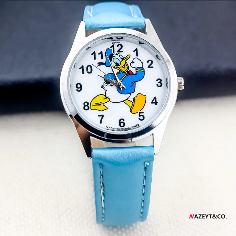 Disney Donald Duck Kids Wristwatches Children's Cartoon Anime Quartz Watches Cute Animal Watch Gifts for Primary School Students