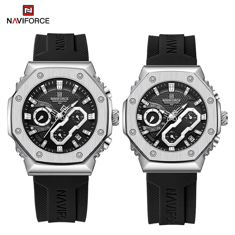 NAVIFORCE Luxury Watches for Men Women High Quality Original Couple Wrist watch Silicone Strap Military Sport Waterproof Clock