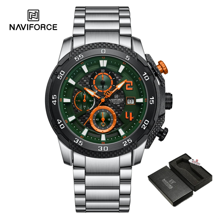 NAVIFORCE Quartz Original Watch for Men Stainles Steel Waterproof Sport Watches Fashion Luxury Top Brand Man Hot Sale Wristwatch