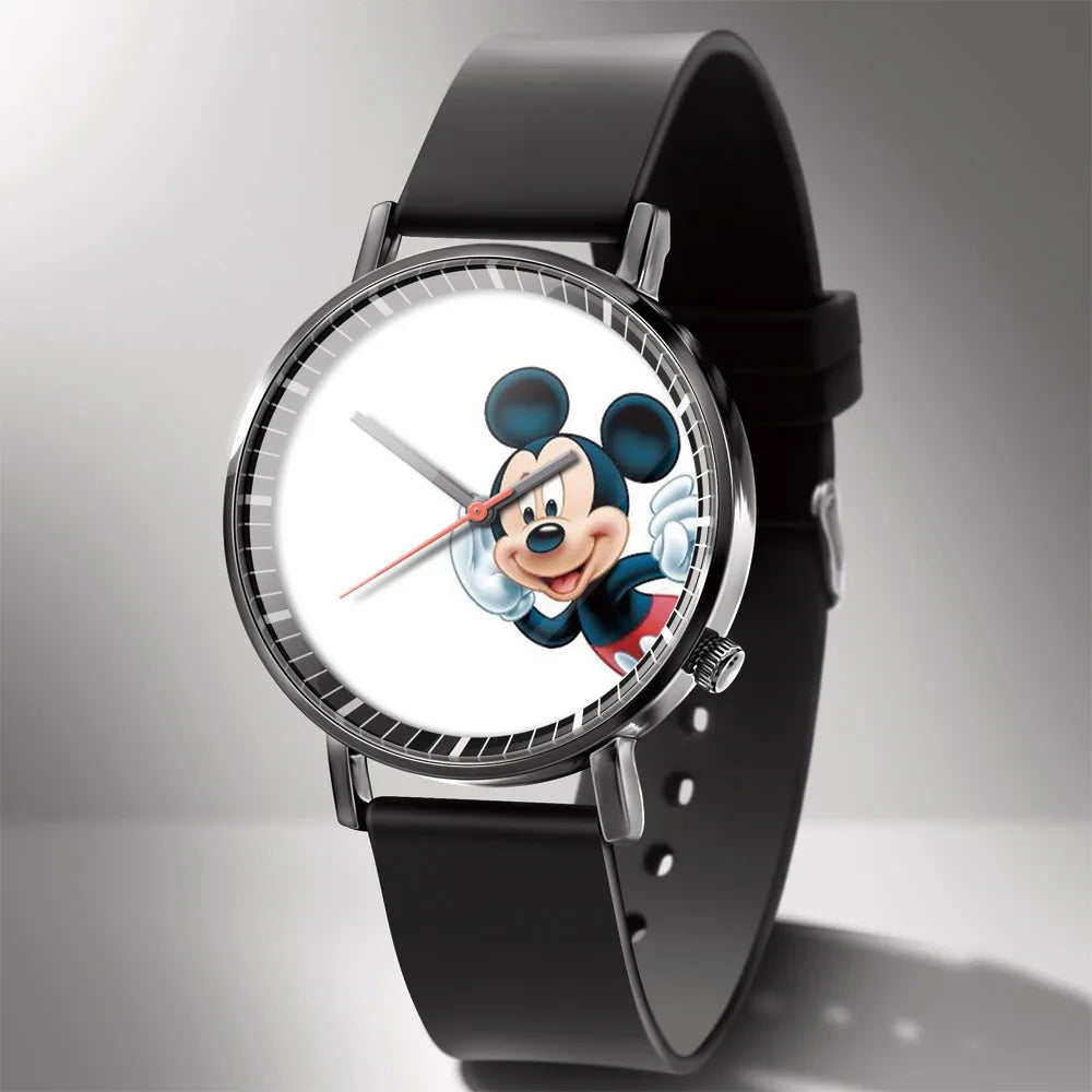 Disney Mickey Minnie Mouse GirlBoy Children's Kids Watch Women Cute Male Female Couple Wrist Watches Birthday Gifts