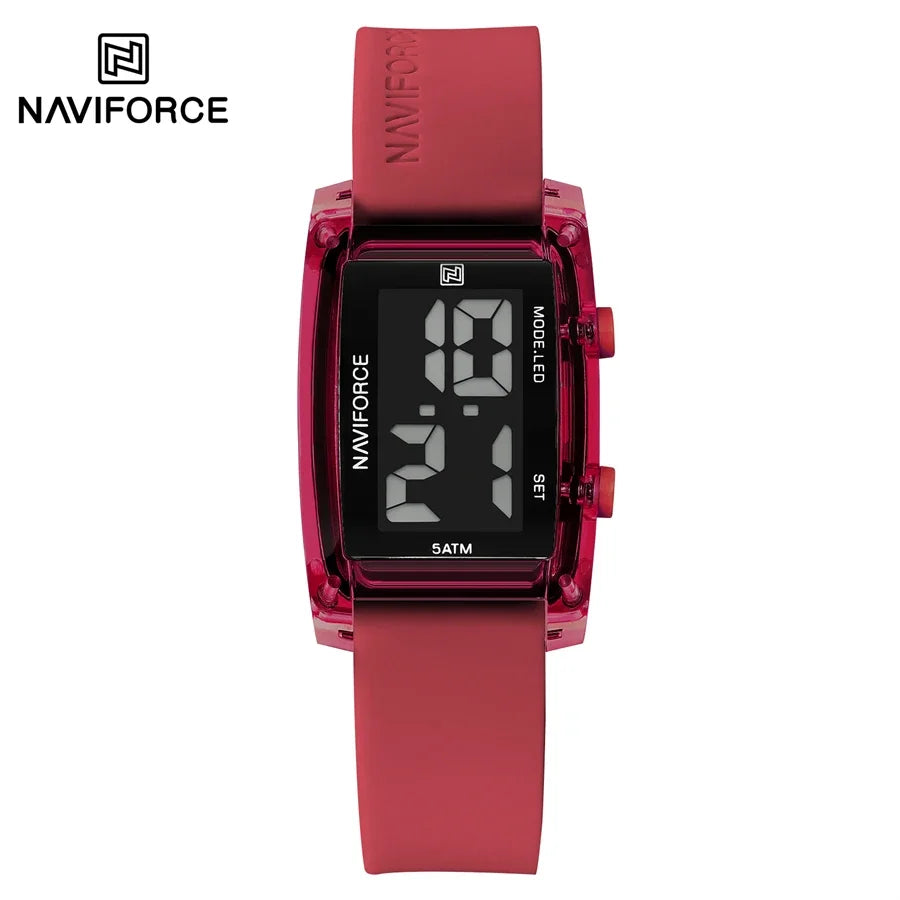 NAVIFORCE Fashion Women Watches Sports Digital LCD Alarm Chrono Electronic Clock Student Waterproof Wristwatch Reloj Hombre