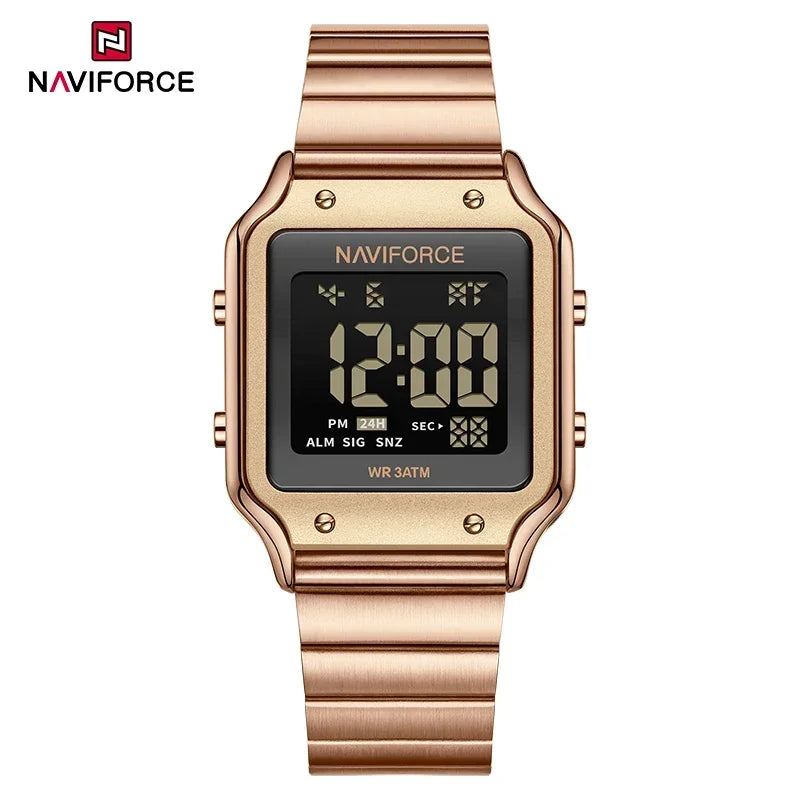 NAVIFORCE Casual Style Digital Watch Women Waterproof Fashion Top Brand Sport Watches Lady Electronic Watch Relogios Masculino