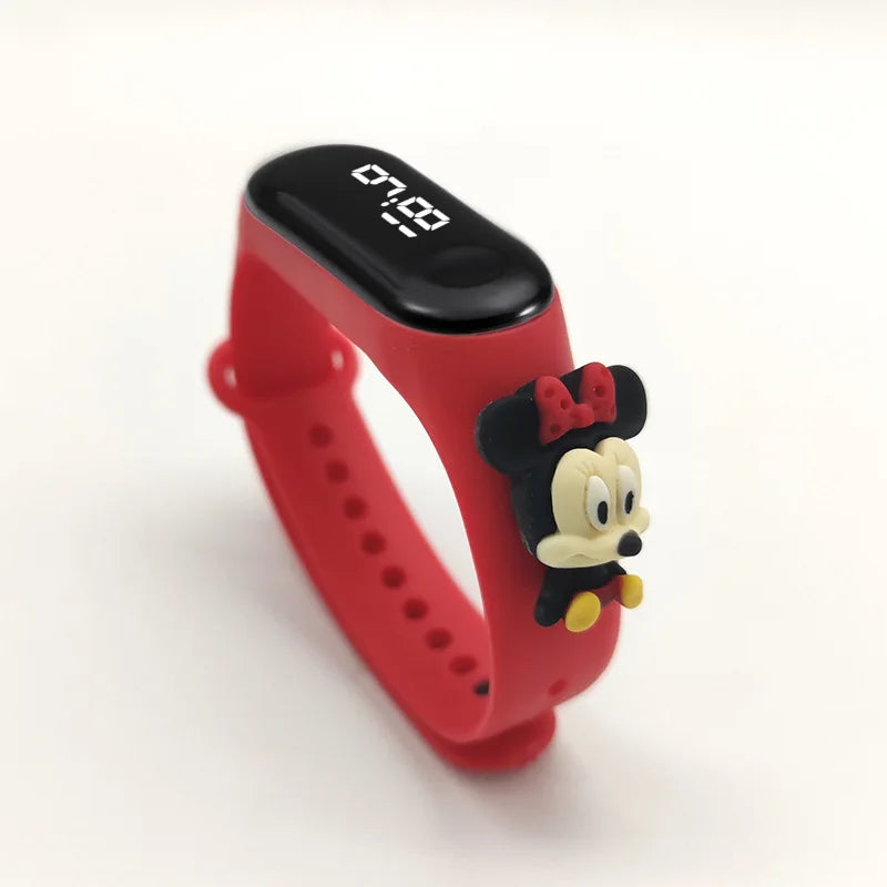 Mickey Minnie Marvel Children Digital Watch Boy Girls Spiderman Iron Man LED Sports Wristwatches Silicone Kids Watches Bracelet