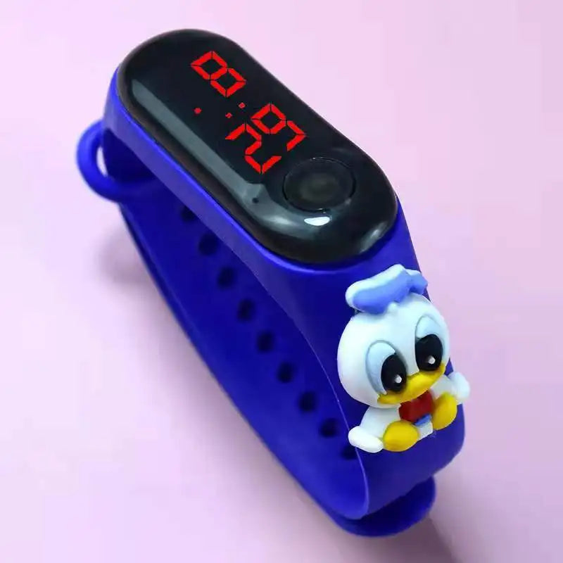 Mickey Minnie Marvel Children Digital Watch Boy Girls Spiderman Iron Man LED Sports Wristwatches Silicone Kids Watches Bracelet