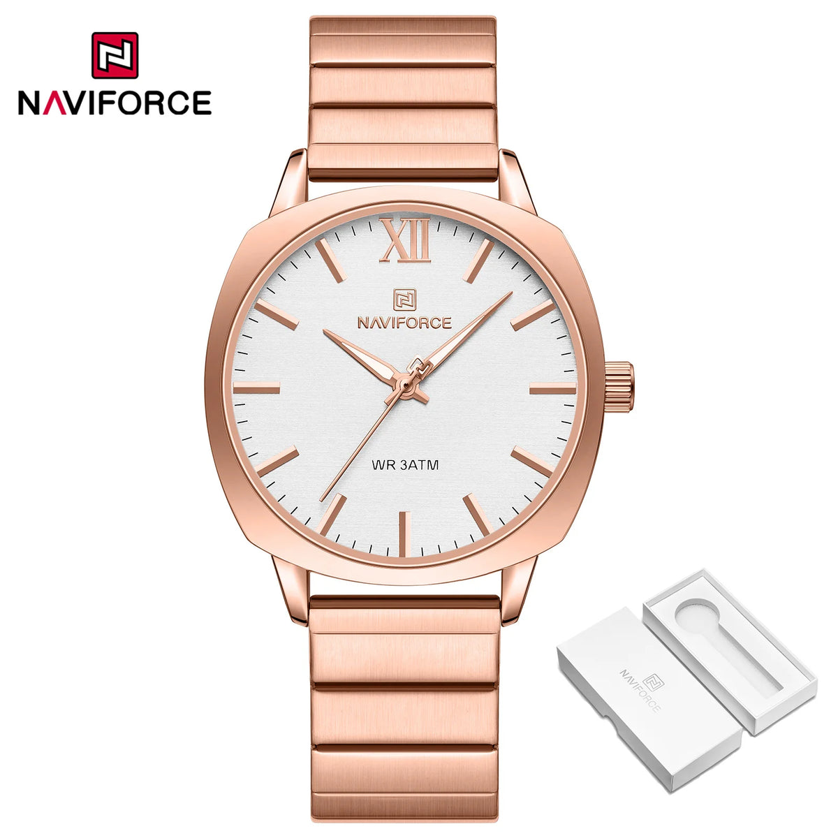 NAVIFORCE Women Casual Watch Fashion Quartz Woman Wristwatches Top Design Ladies Gift Stainless Steel Bracelet relogio Feminino