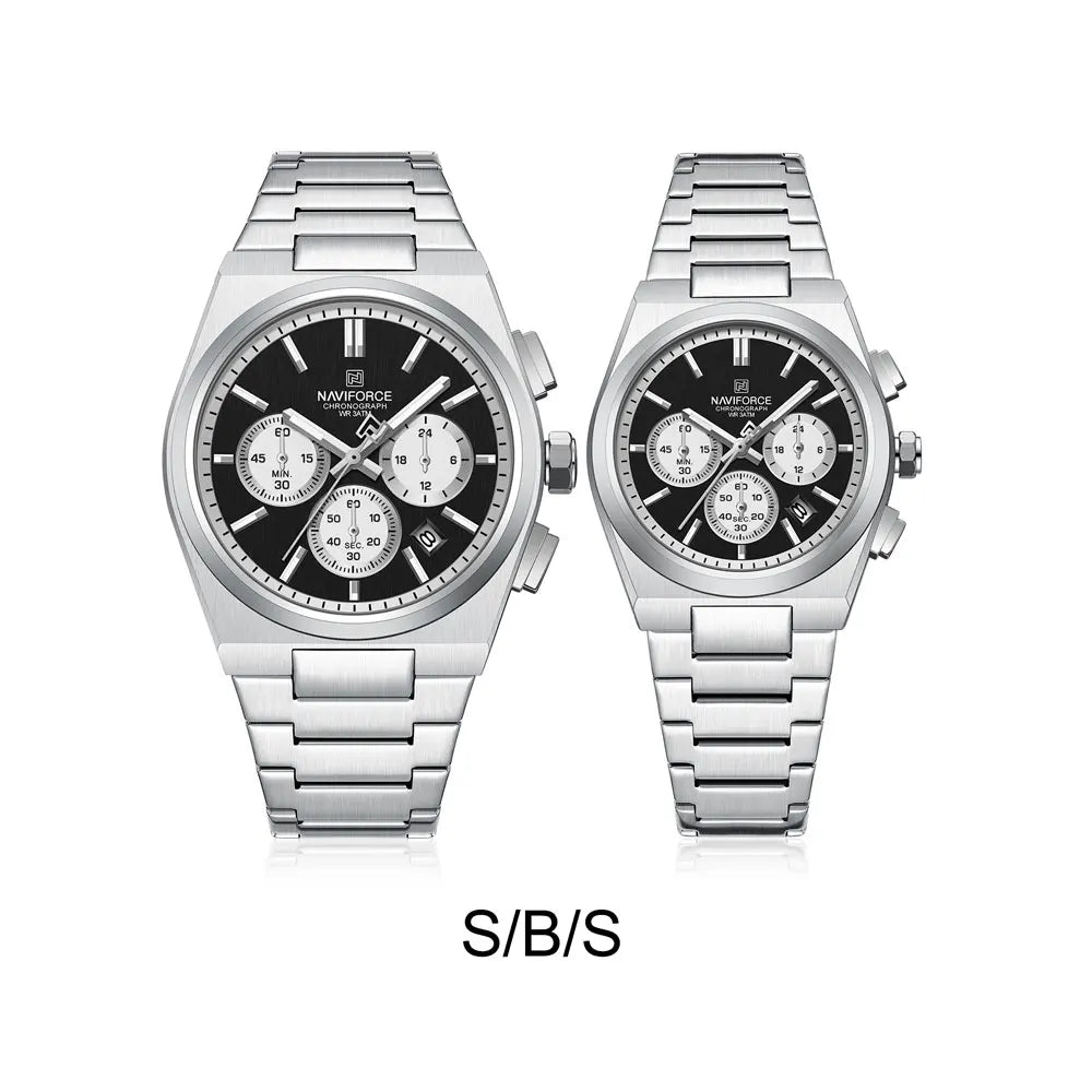 NAVIFORCE Couple Watches Pair Men Women Fashion Luxury Quartz Wristwatches Clock 2024 New Waterproof Stainless steel Watch Sets