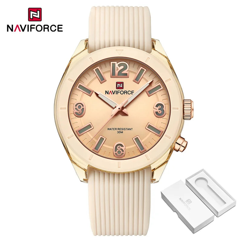 NAVIFORCE Women Fashion Watch Waterproof Personality Ladies Quartz Wristwatches Luxury Dress Clock Romatic Girlfriend Gift 2024