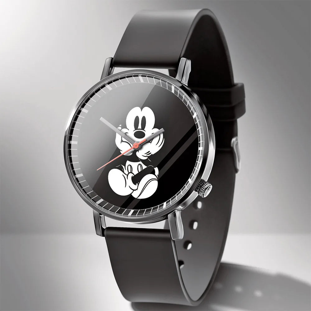 Disney Mickey Minnie Mouse GirlBoy Children's Kids Watch Women Cute Male Female Couple Wrist Watches Birthday Gifts