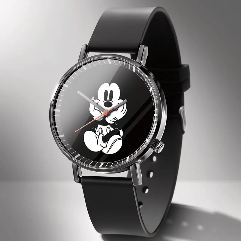 Disney Mickey Minnie Mouse GirlBoy Children's Kids Watch Women Cute Male Female Couple Wrist Watches Birthday Gifts