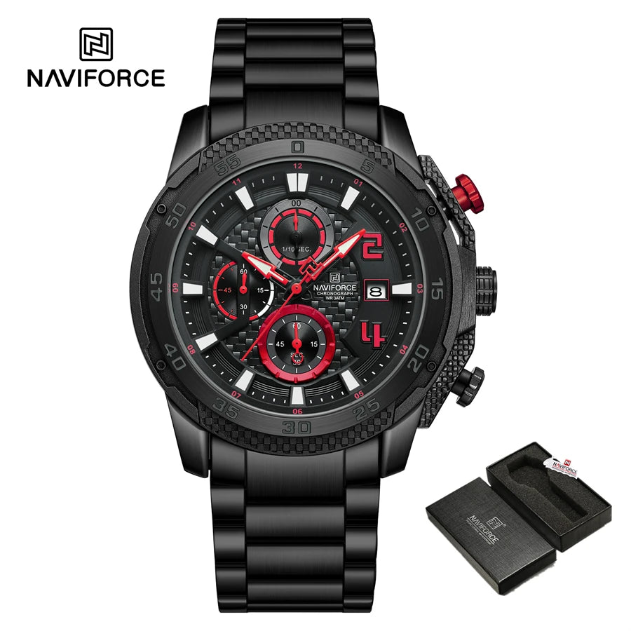 NAVIFORCE Quartz Original Watch for Men Stainles Steel Waterproof Sport Watches Fashion Luxury Top Brand Man Hot Sale Wristwatch