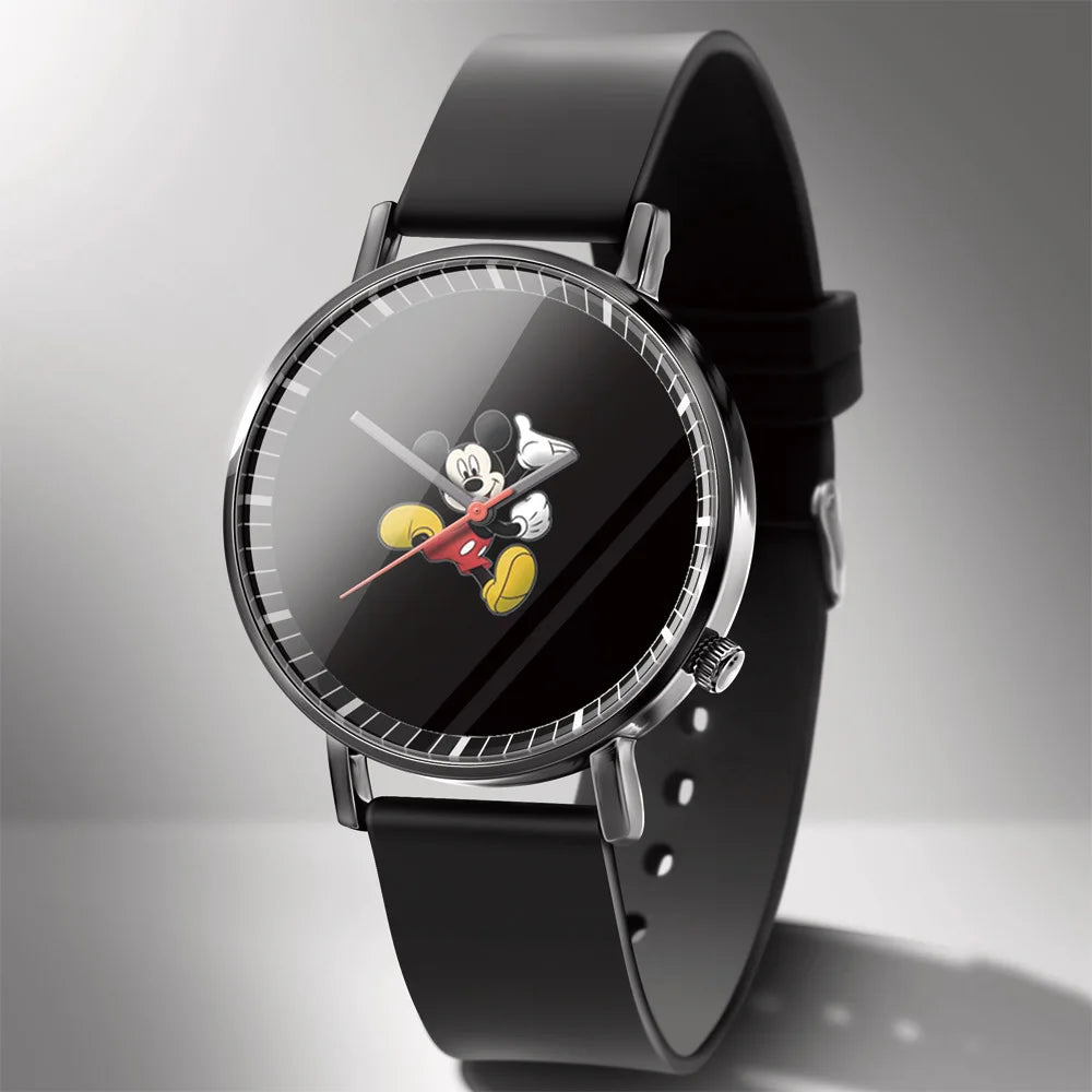 Disney Mickey Minnie Mouse GirlBoy Children's Kids Watch Women Cute Male Female Couple Wrist Watches Birthday Gifts