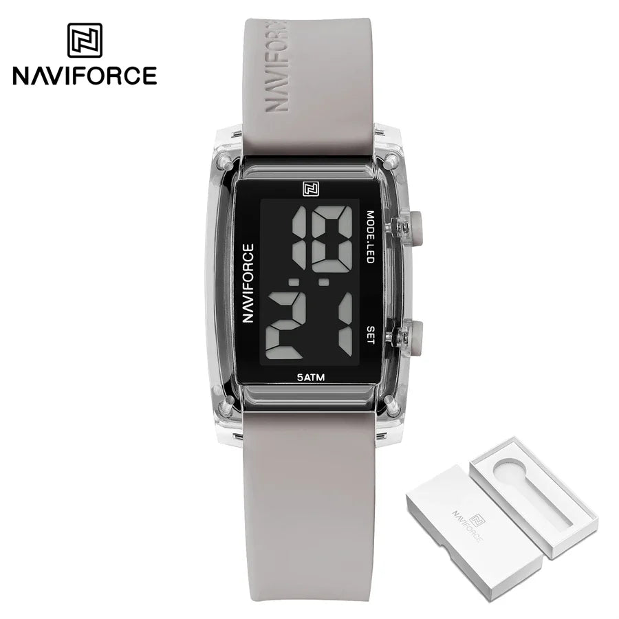 NAVIFORCE Fashion Women Watches Sports Digital LCD Alarm Chrono Electronic Clock Student Waterproof Wristwatch Reloj Hombre