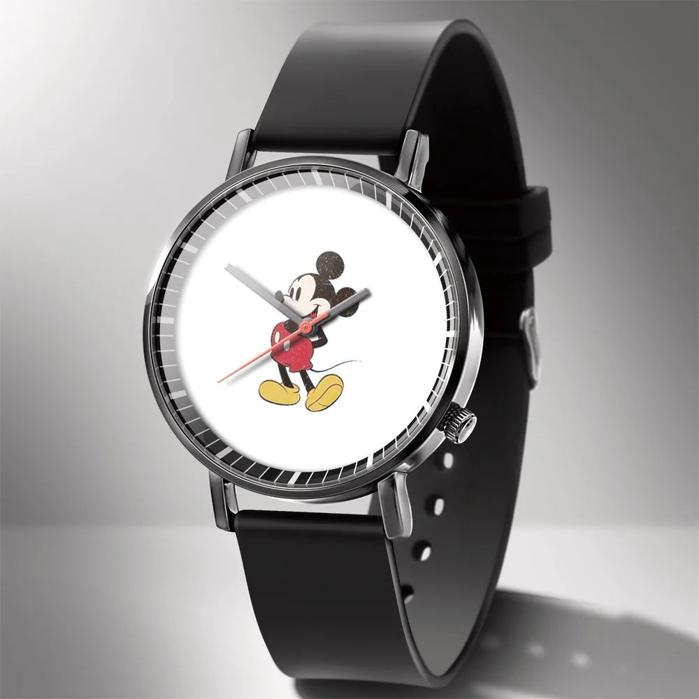 Disney Mickey Minnie Mouse GirlBoy Children's Kids Watch Women Cute Male Female Couple Wrist Watches Birthday Gifts