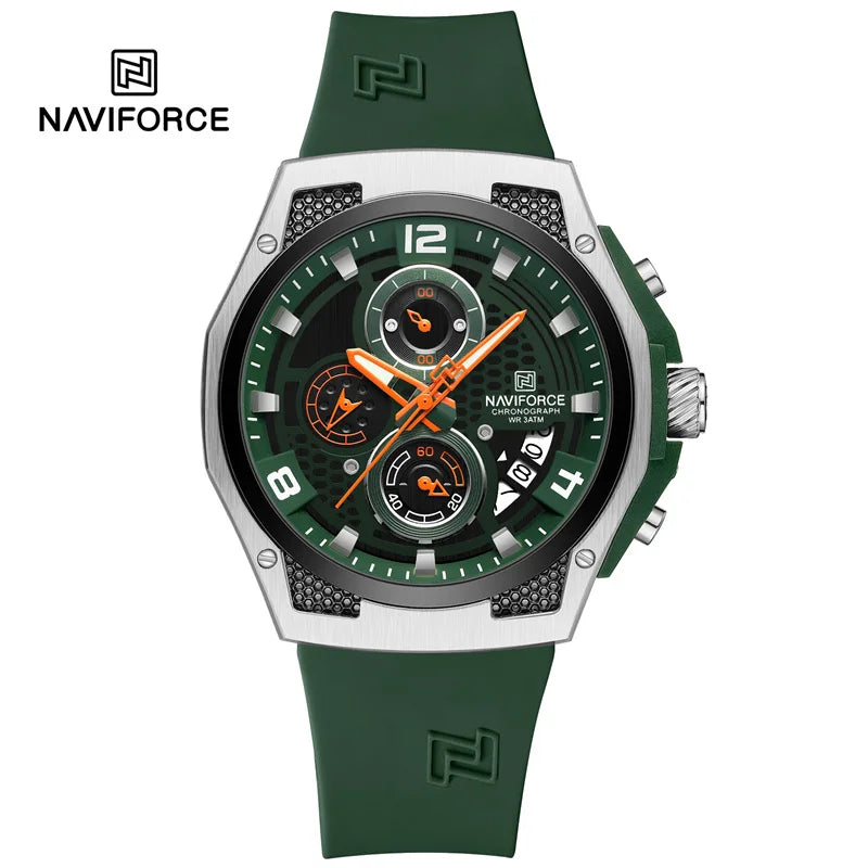 NAVIFORCE High Quality Luxury Original Men Watch Silicone Strap Waterproof Male Quartz Wrist watch Sport Clock Relogio Masculino