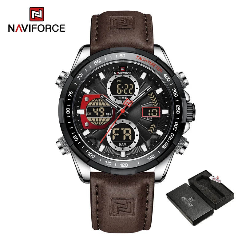 NAVIFORCE Fashion Military Watches for Men Luxury Original Digital Sport Chronograph Waterproof Quartz WristWatch Free Shiping