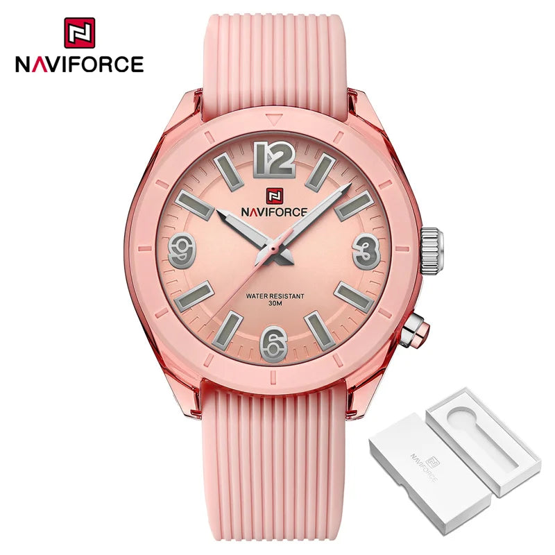 NAVIFORCE Women Fashion Watch Waterproof Personality Ladies Quartz Wristwatches Luxury Dress Clock Romatic Girlfriend Gift 2024