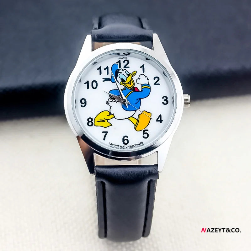 Disney Donald Duck Kids Wristwatches Children's Cartoon Anime Quartz Watches Cute Animal Watch Gifts for Primary School Students