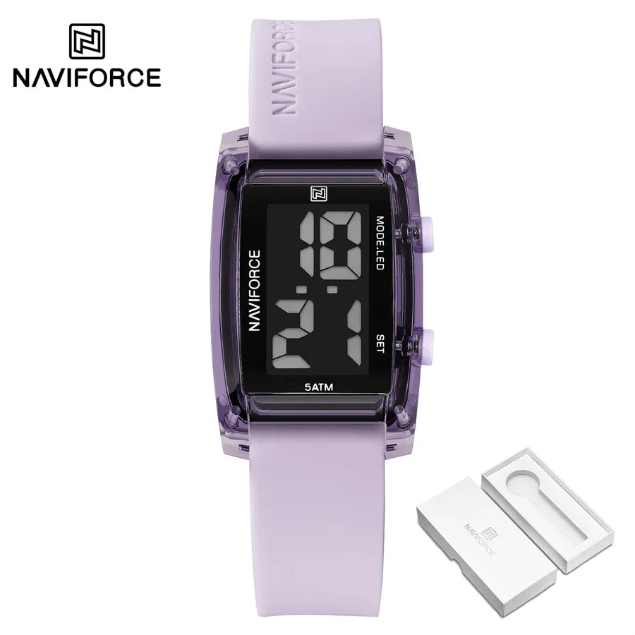 NAVIFORCE Fashion Women Watches Sports Digital LCD Alarm Chrono Electronic Clock Student Waterproof Wristwatch Reloj Hombre