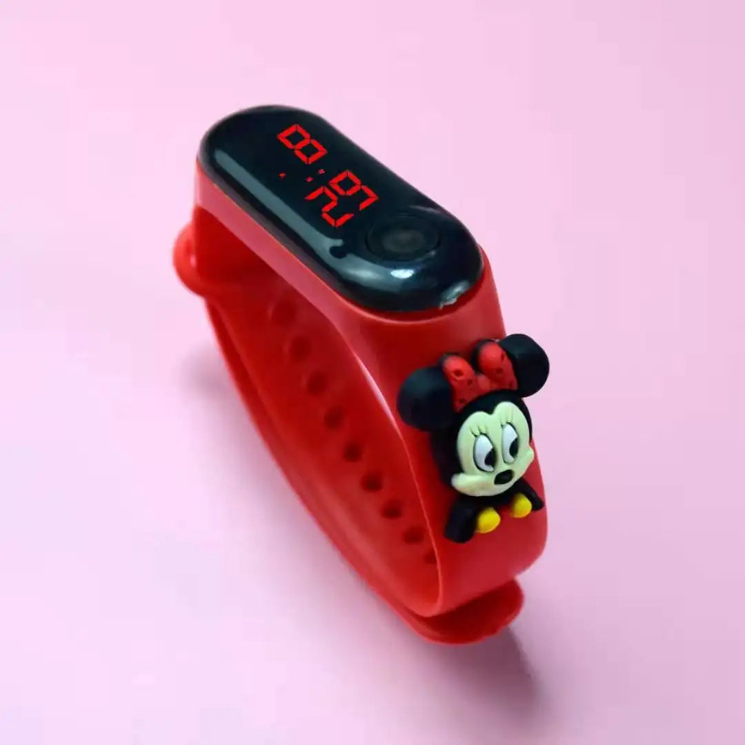 Mickey Minnie Marvel Children Digital Watch Boy Girls Spiderman Iron Man LED Sports Wristwatches Silicone Kids Watches Bracelet